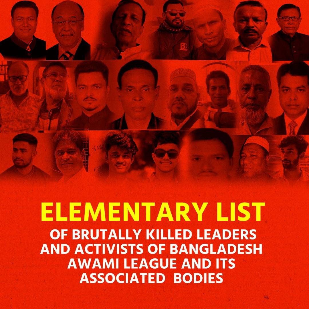 Elementary list of brutally killed leaders and activists